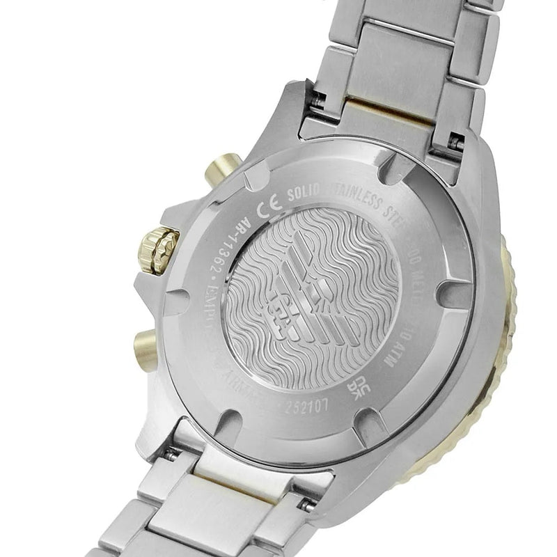 Emporio Armani AR11362 Diver Men's Two-Tone Gold Watch