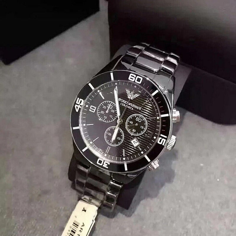 Emporio Armani AR1421 Leo Men's Black Ceramic Watch