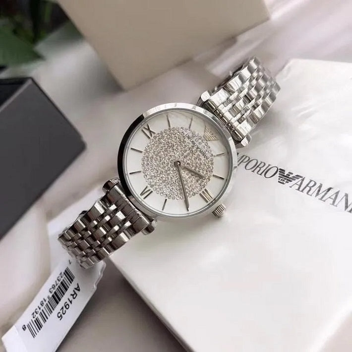 Emporio Armani AR1925 Gianni T-Bar Women's Silver Watch