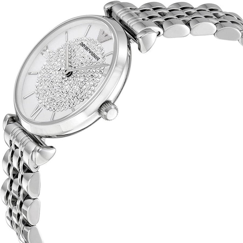 Emporio Armani AR1925 Gianni T-Bar Women's Silver Watch