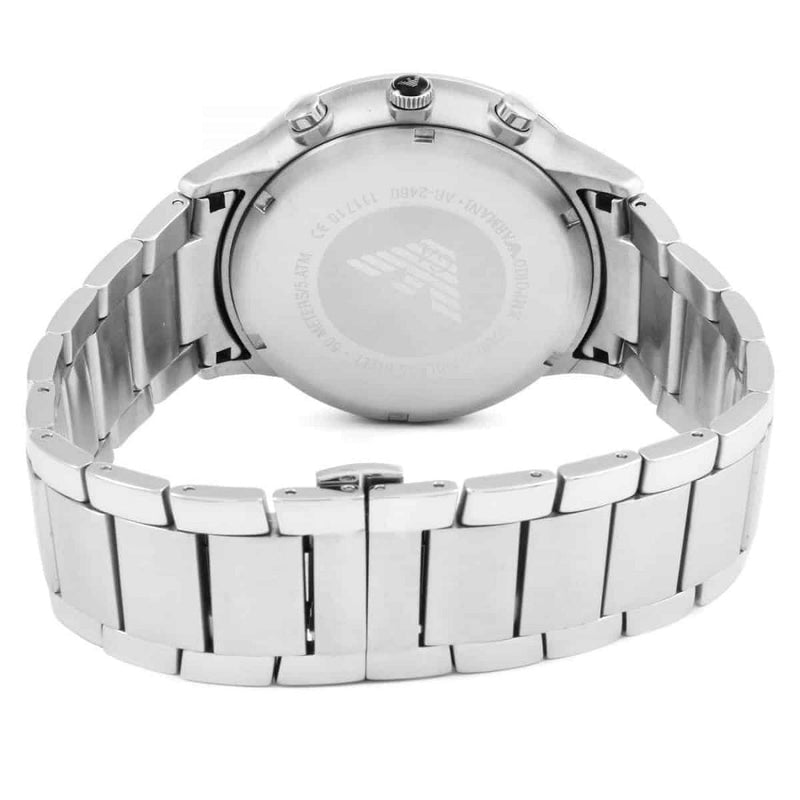 Emporio Armani AR2460 Renato Men's Large Silver Watch