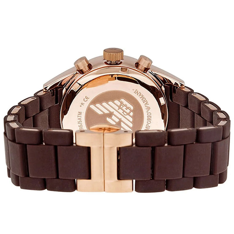 Emporio Armani AR5890 Sportivo Men's Brown & Rose Gold Watch