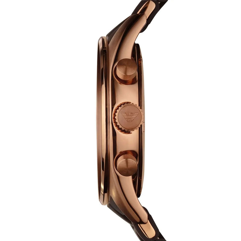Emporio Armani AR5890 Sportivo Men's Brown & Rose Gold Watch