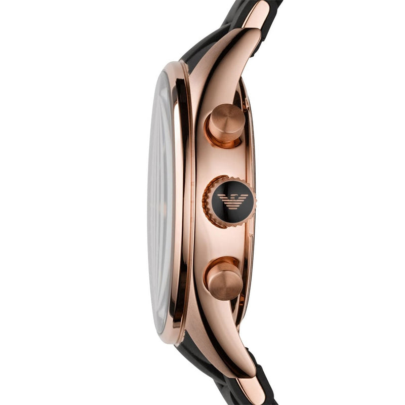 Emporio Armani AR5906 Sportivo Women's Black & Rose Gold Watch