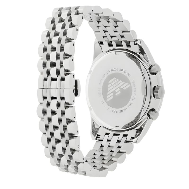 Emporio Armani AR5983 Tazio Men's Silver & Black Watch