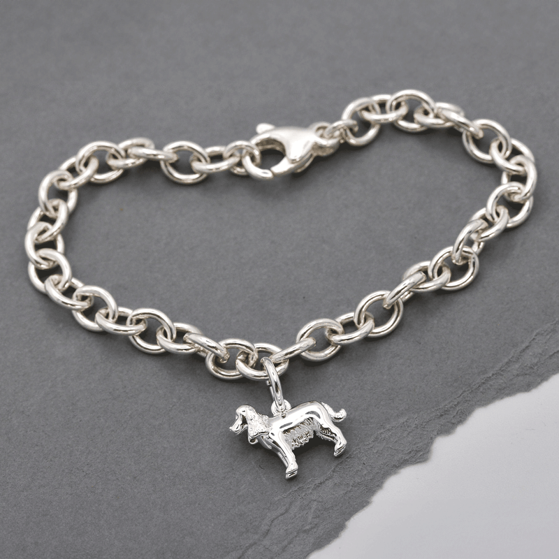 English Cocker Spaniel Silver Dog Charm