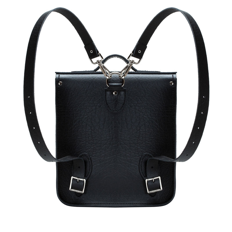 Handmade Leather City Backpack - Black Executive
