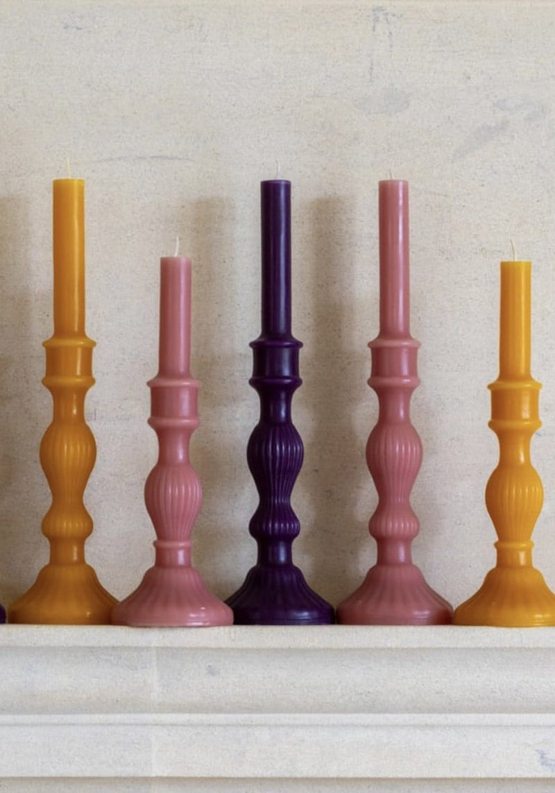 Florence Pillar Candle 32cm - Ochre Set of 2