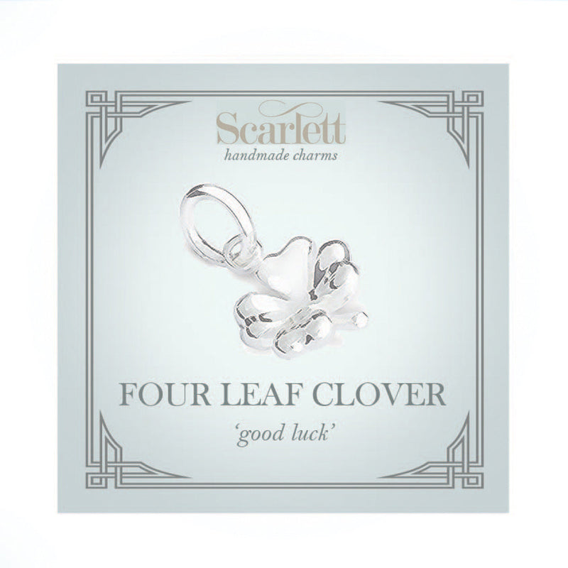 Four Leaf Clover Silver Charm