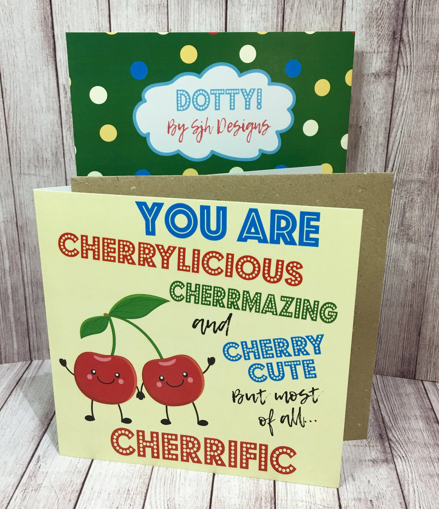 Dotty Card Range - Cherrific Greetings Card
