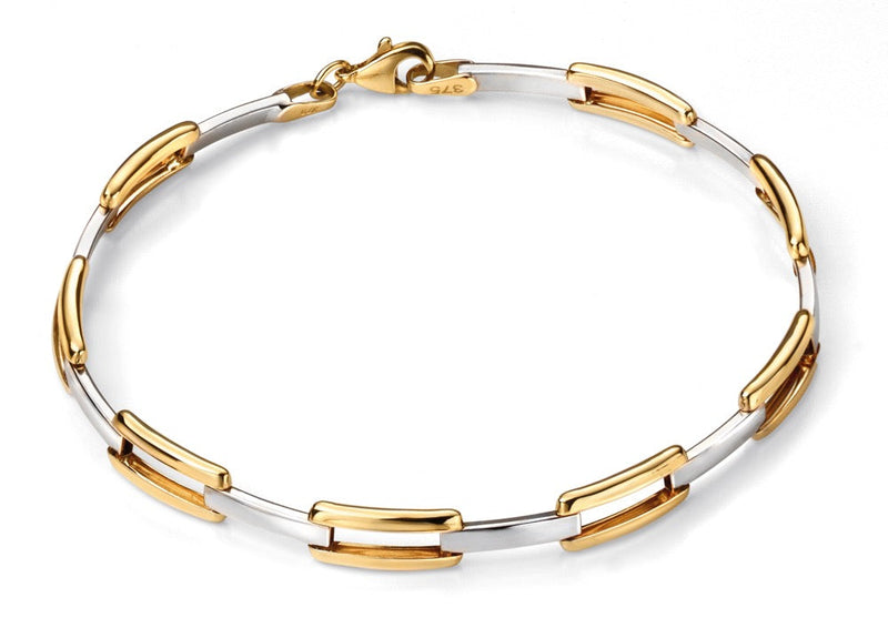 Elements Gold Rectangle Link Bracelet