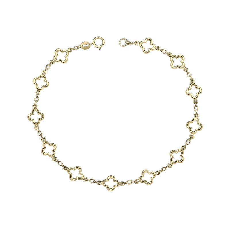 Elements Gold Quatrefoil Station Bracelet