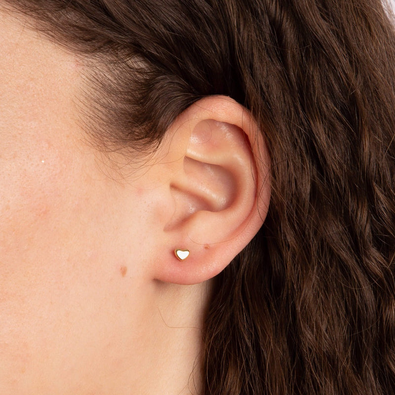 Elements Gold Small Heart Earrings
