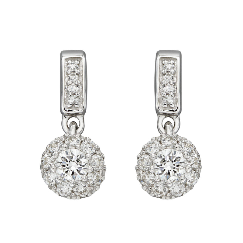 Elements Gold Small Diamond Cluster Earrings