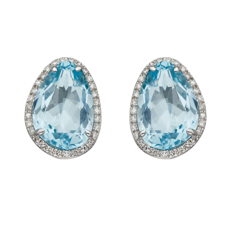 Elements Gold Irregular Shaped Semi-Precious Stone Stud Earrings