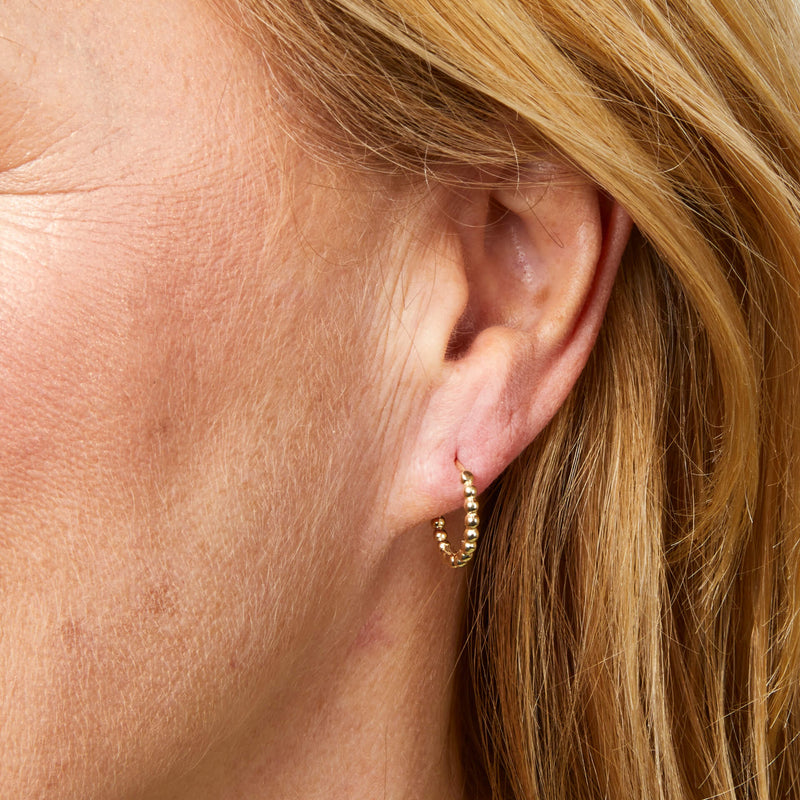 Elements Gold Ball Hoop Earrings