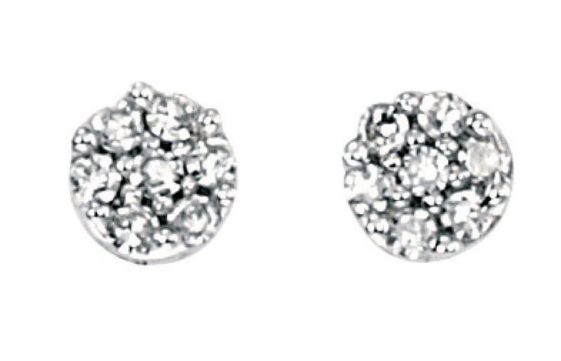 Elements Gold Small Diamond Cluster Earrings