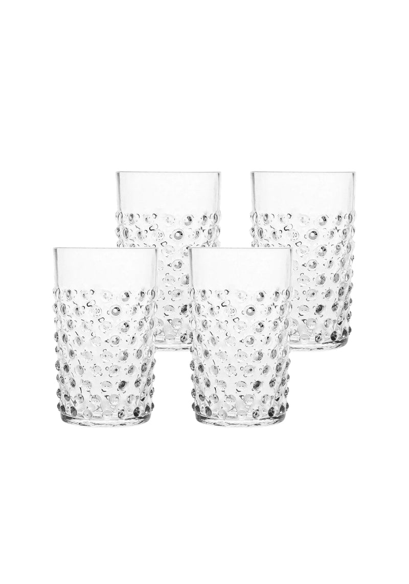 Clear Dew Drop Tumblers - Set Of 4