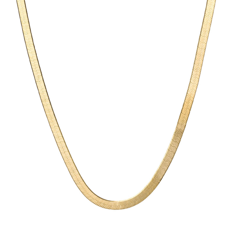 Elements Gold Herringbone Chain Necklace