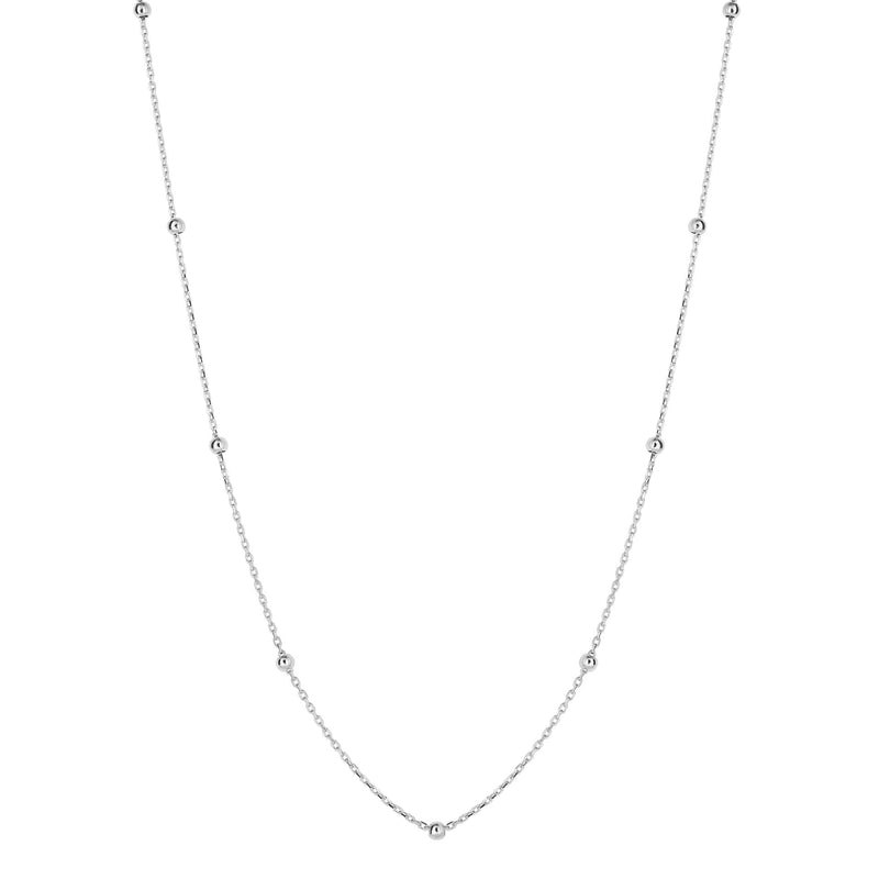 Elements Gold Fine Ball Station Chain Necklace
