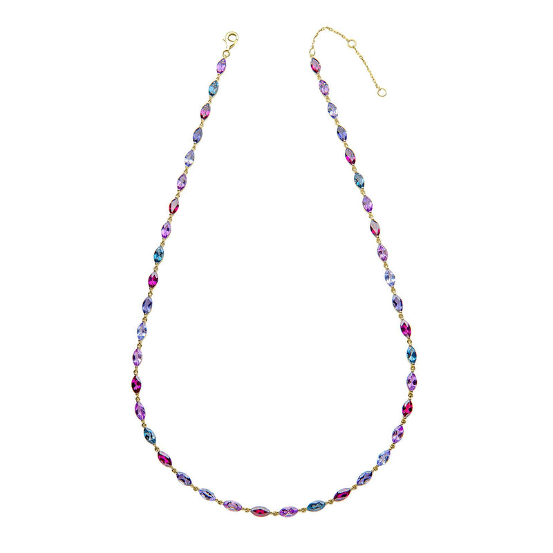 Elements Gold Semi-Precious Navette Necklace