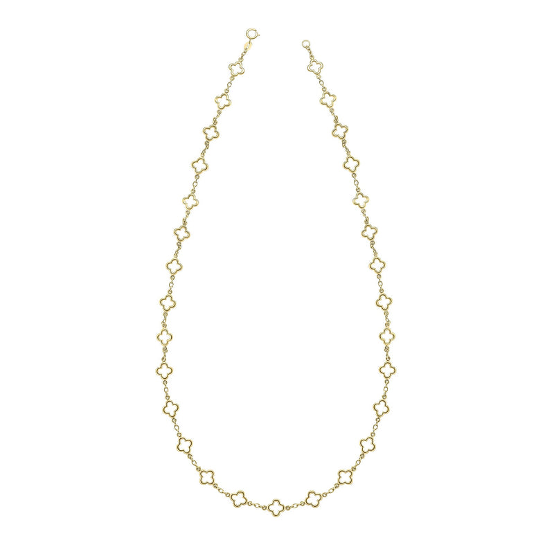 Elements Gold Quatrefoil Station Necklace