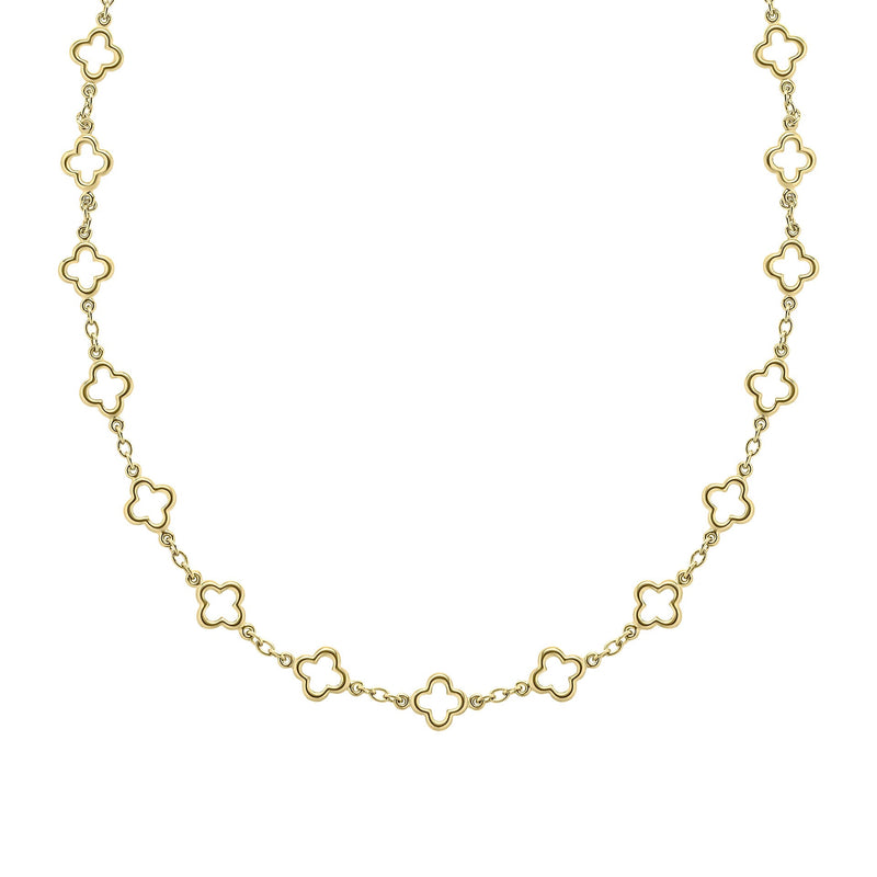 Elements Gold Quatrefoil Station Necklace