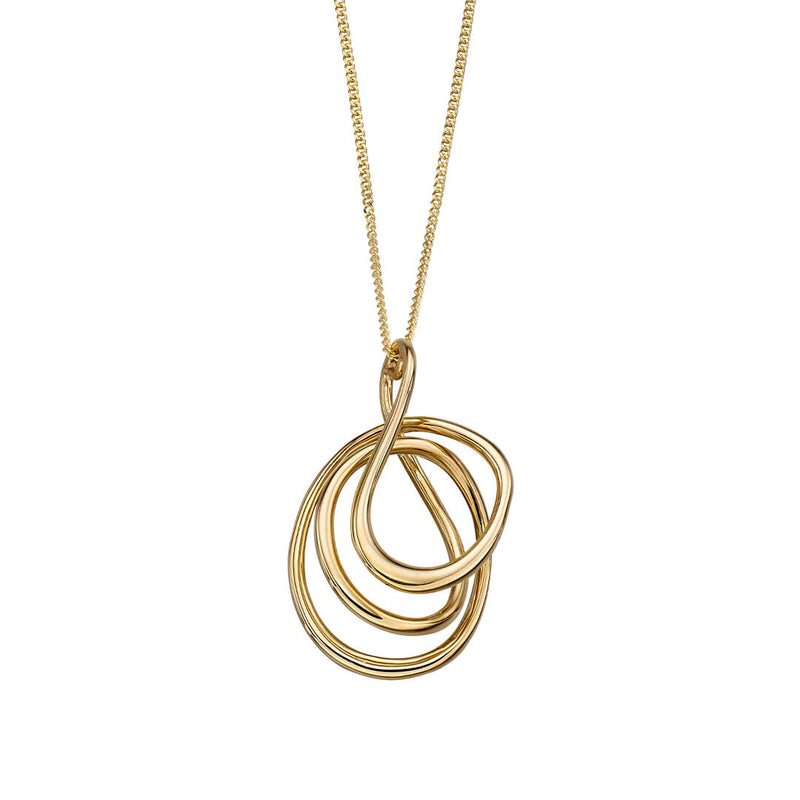 Elements Gold Wire Wrap Pendant