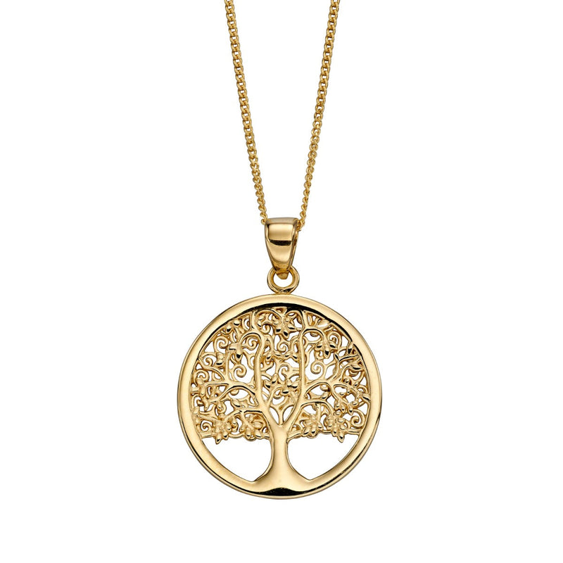 Elements Gold Detailed Tree of Life Pendant