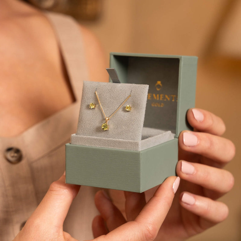 Elements Gold Birthstone Stud Earrings