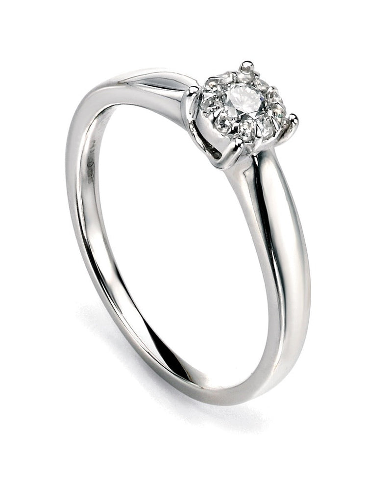 Elements Gold Diamond Cluster Ring