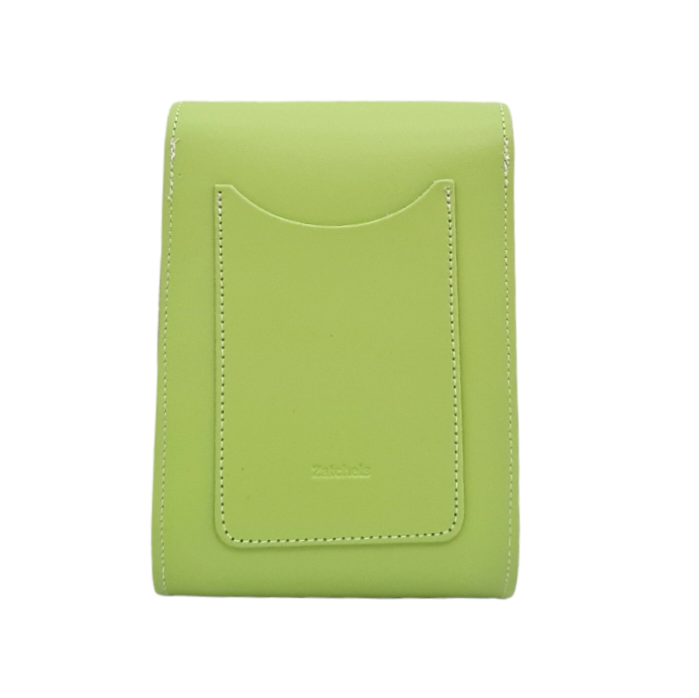 Handmade Leather Festival Phone Bag - Grass Green