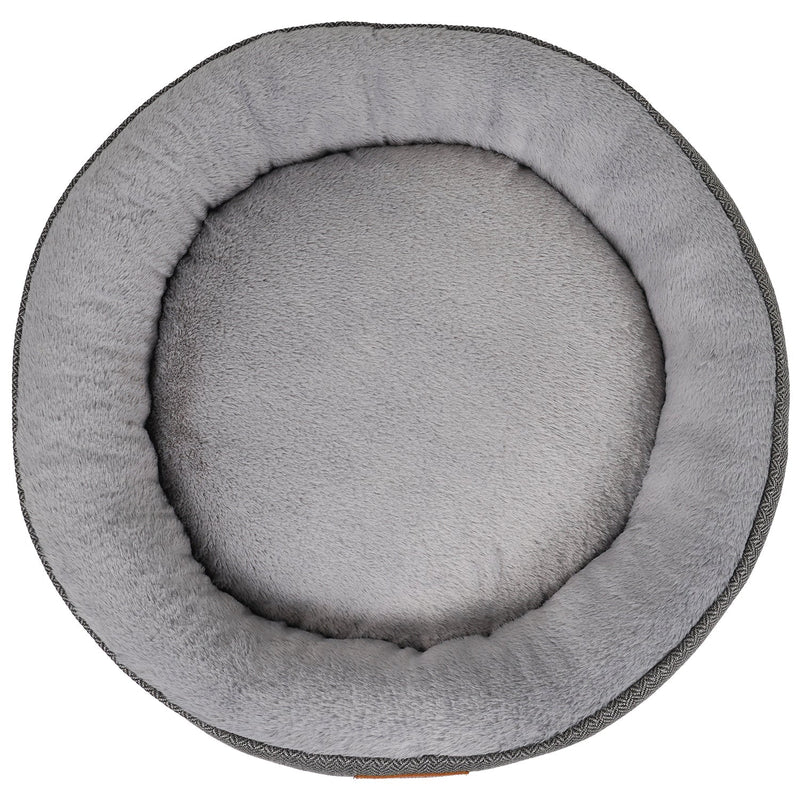 THE BALMORAL | LUXURY HERRINGBONE CALMING DONUT DOG BED