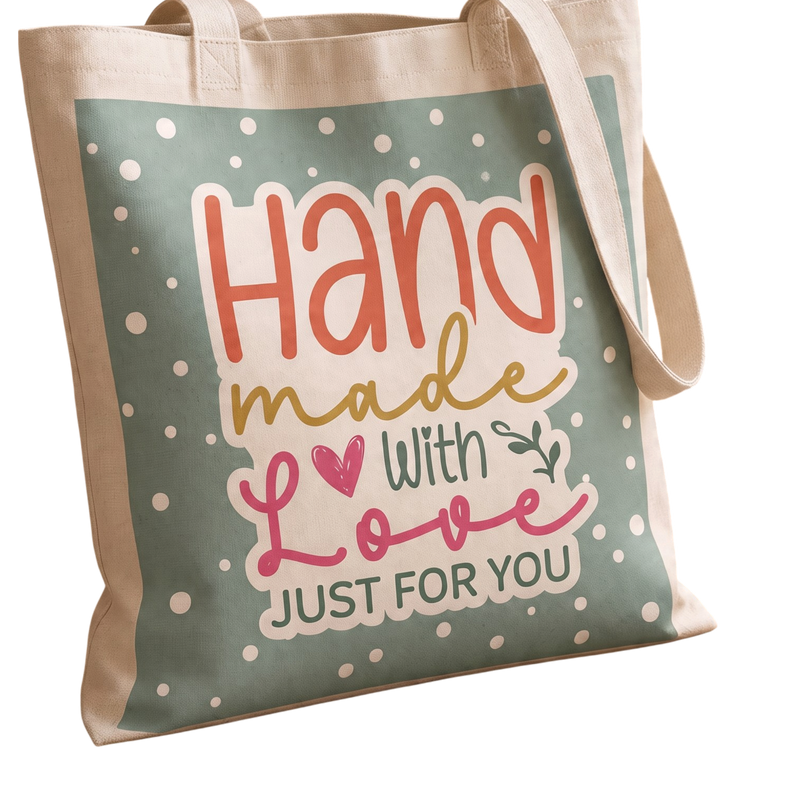 Handmade with love Heavy Cotton Shopping Bag