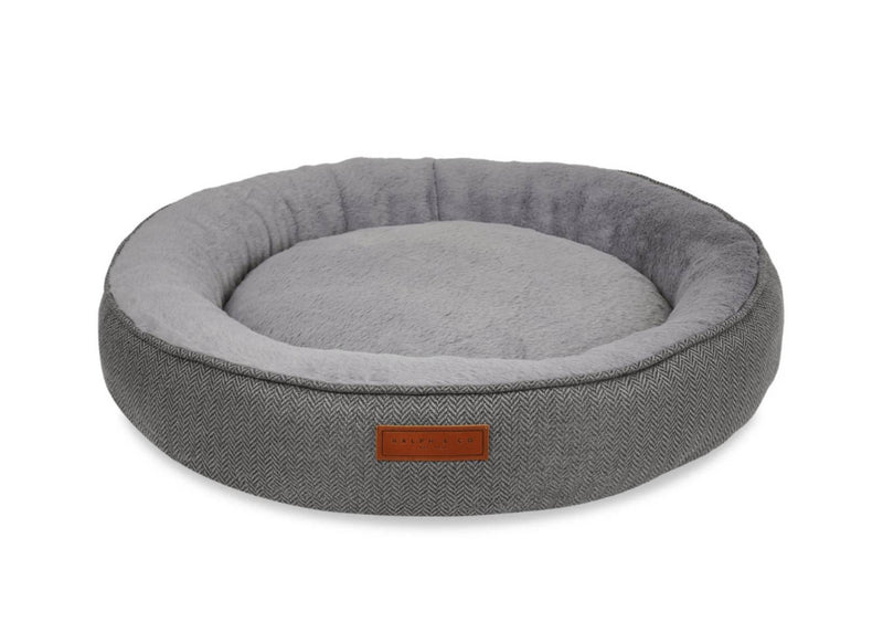 THE BALMORAL | LUXURY HERRINGBONE CALMING DONUT DOG BED