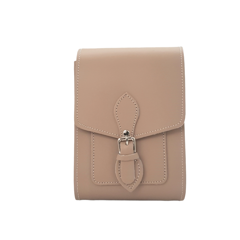 Handmade Leather Festival Phone Bag - Iced Coffee