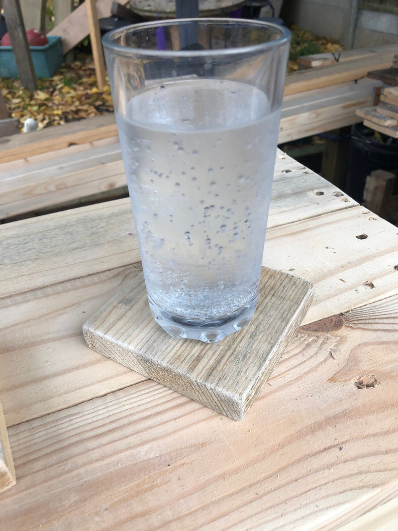 Rustic Wooden Coasters x4