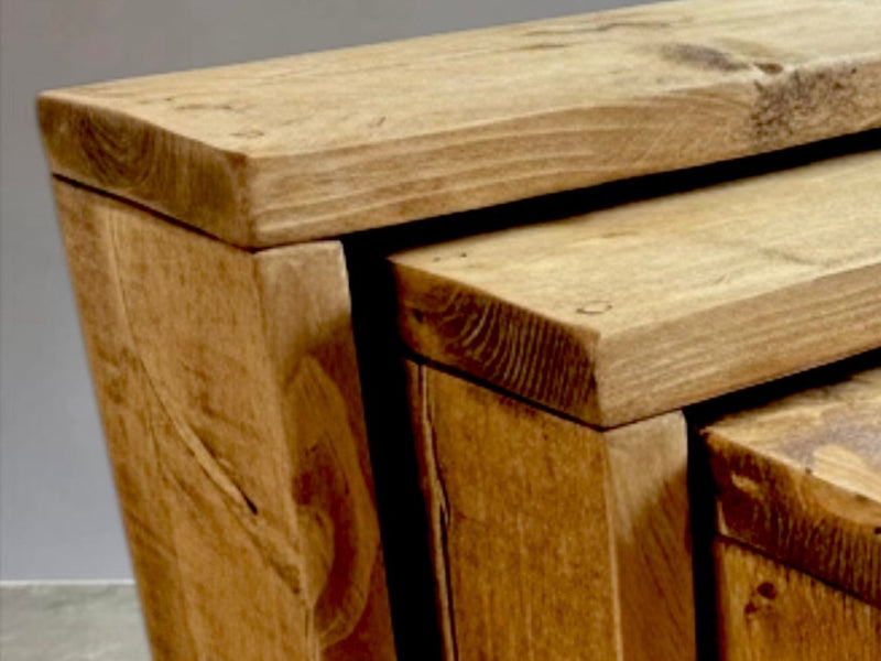 Rustic Scaffold Nest Side Tables