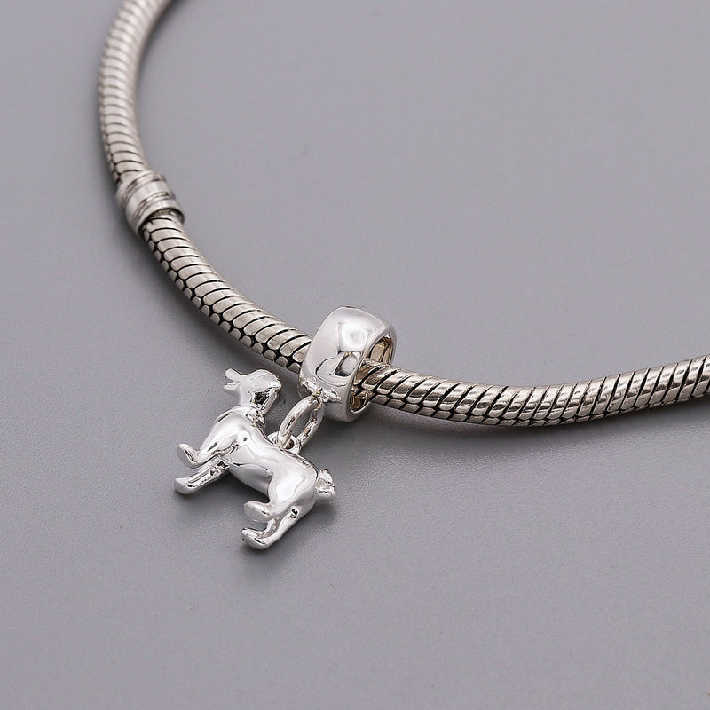 Jack Russell Terrier Silver Dog Charm