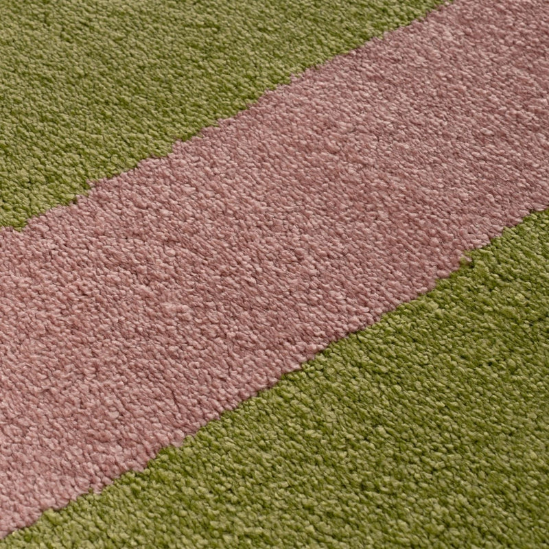 Joli Geometric Green & Pink Rug