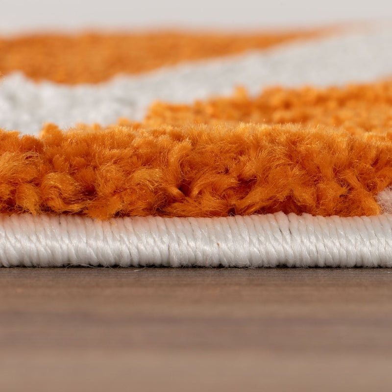 Joli Striped Orange & White Rug