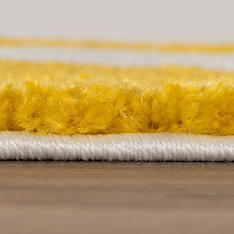 Joli Checkered Yellow & White Rug