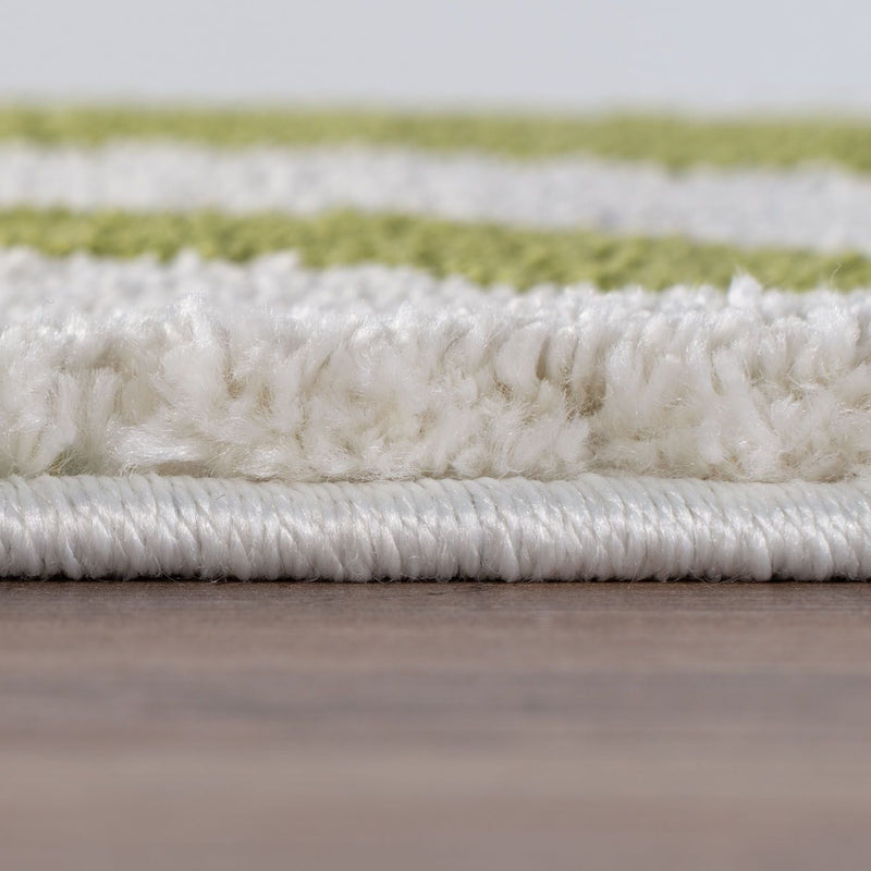 Joli Checkered Green & White Rug