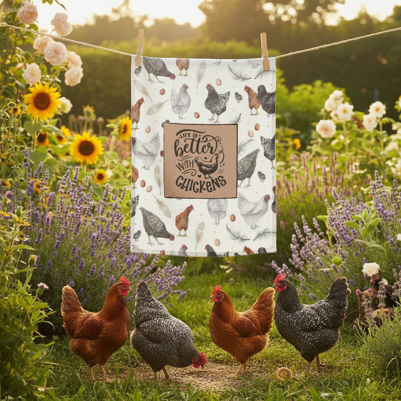 Life Is Better With Chickens Tea/Hand Towel