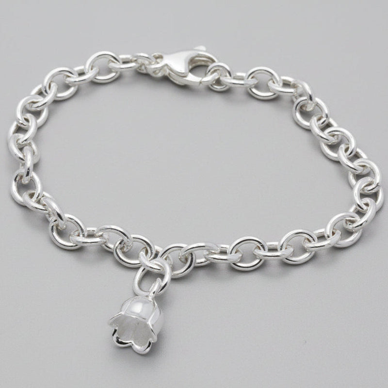 Lily Of The Valley Flower Silver Charm