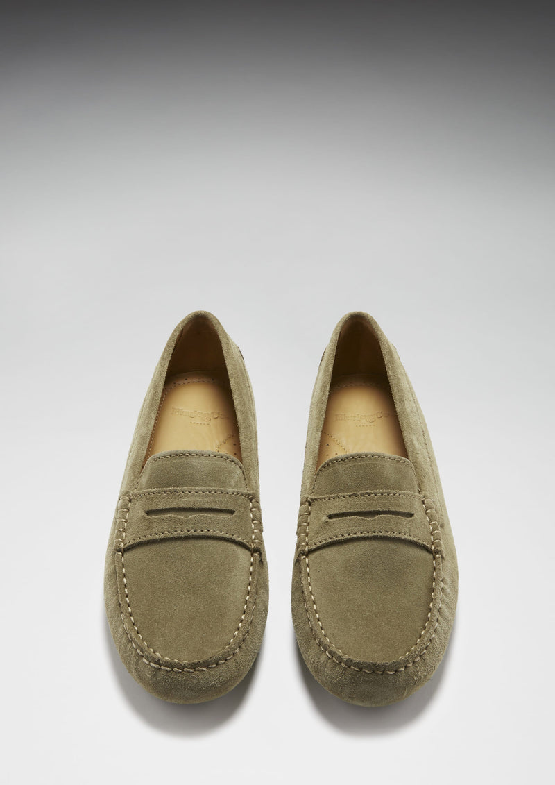 Women's Penny Driving Loafers, truffle suede