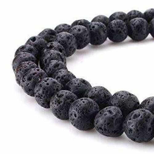 Adult Rock God Baltic Amber Labradorite Lava Volcanic Stretch Bracelet