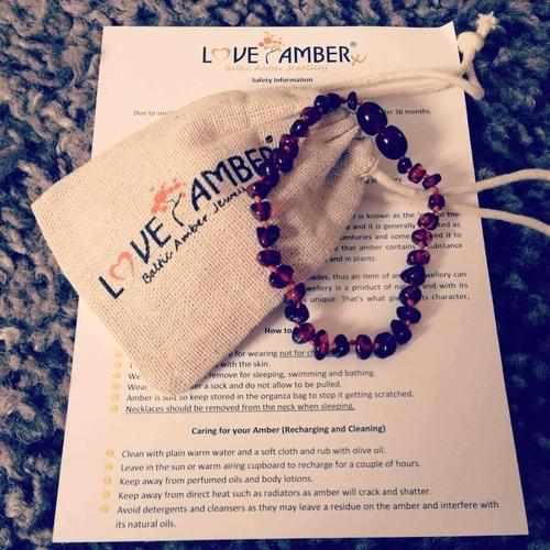 Child Blossom Howlite Lapis Lazuli Quartz Honey Baltic Amber Anklet Bracelet