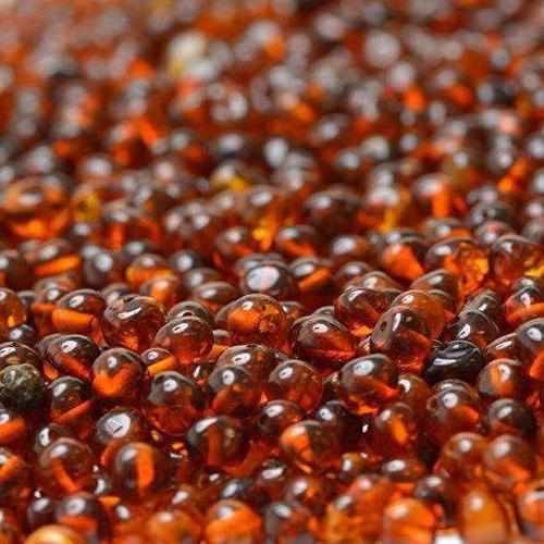 Child Brandy Snap Cognac Baltic Amber Anklet Bracelet
