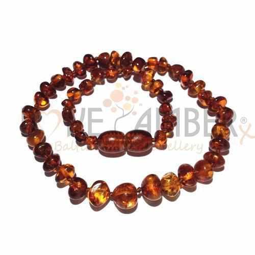 Child Brandy Snap Cognac Baltic Amber Necklace